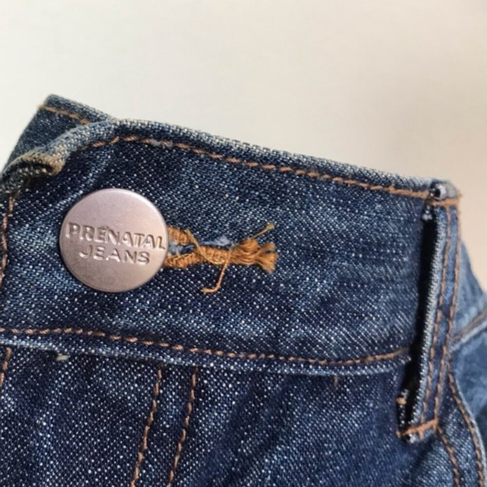 Prenatal Vintage Y2K Floral Embroidered Flare Jeans Mid High Rise Straight Leg 8 - Picture 7 of 15